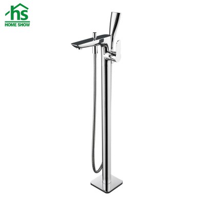 High quality bras tub freestanding mixer faucet, shower faucet set, standing bathtub mixer tap faucet